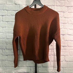 Abercrombie & Fitch Women's Crew Neck Brown Knit Sweater